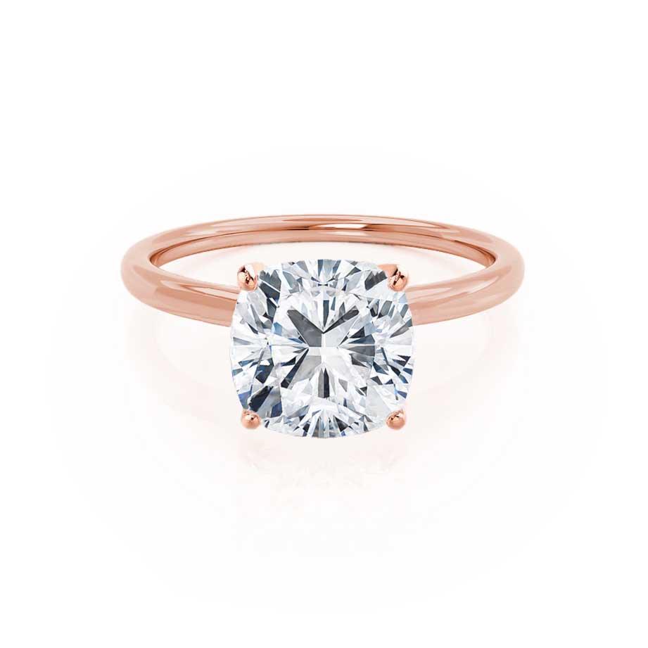Cushion Solitaire Lab Grown Diamond Engagement Ring