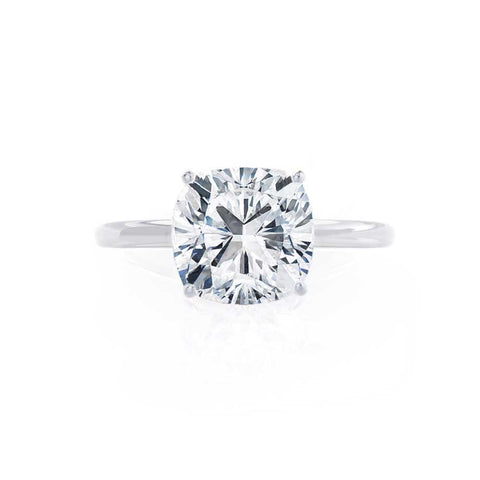 2.0 CT Cushion Shaped Moissanite Solitaire Engagement Ring 2