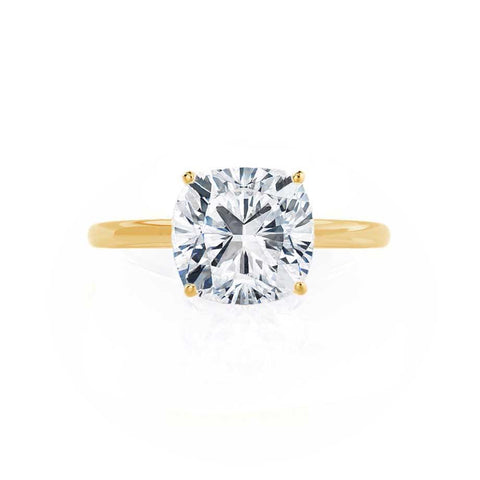 2.0 CT Cushion Shaped Moissanite Solitaire Engagement Ring 2