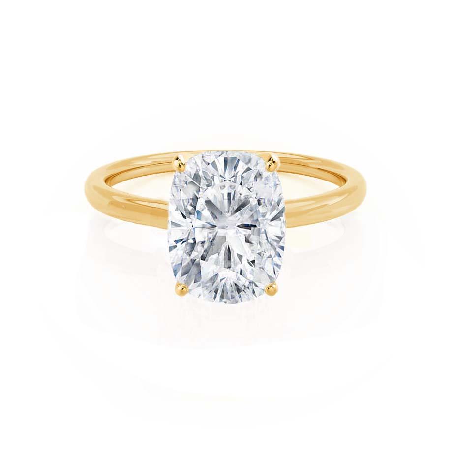 Elongated Cushion Solitaire  Lab Grown Diamond Engagement Ring