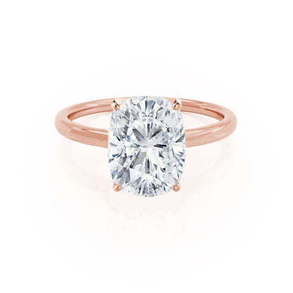 Elongated Cushion Solitaire Lab Grown Diamond Engagement Ring