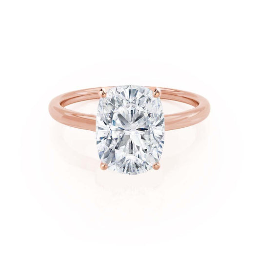 Elongated Cushion Solitaire Lab Grown Diamond Engagement Ring
