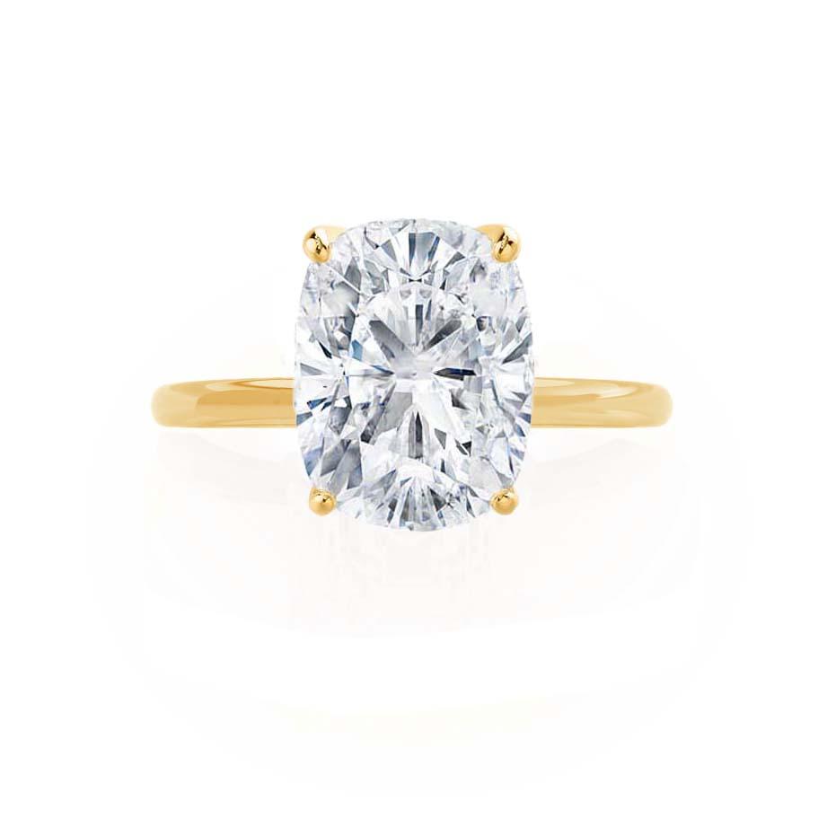 3.34 CT Elongated Cushion Moissanite Solitaire Style Engagement Ring 3