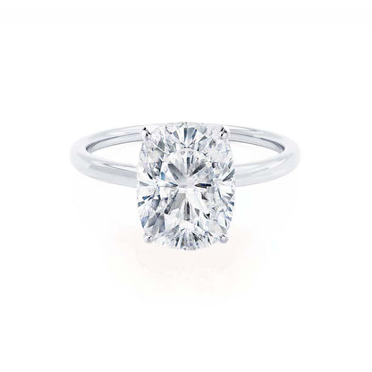 Elongated Cushion Solitaire Lab Grown Diamond Engagement Ring