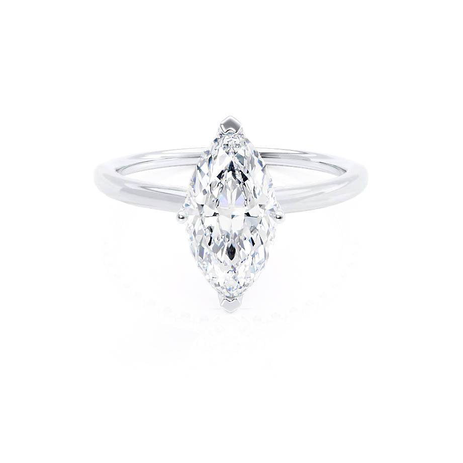 Marquise Solitaire Lab Grown Diamond Engagement Ring