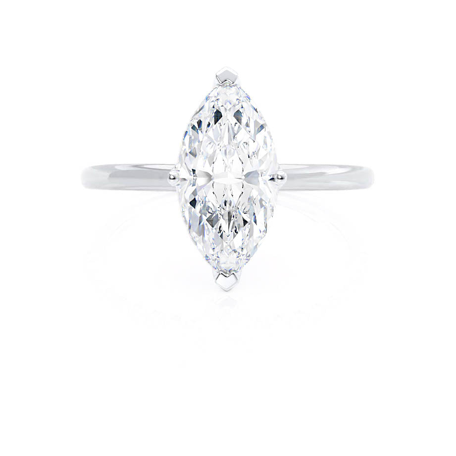 Marquise Solitaire Lab Grown Diamond Engagement Ring