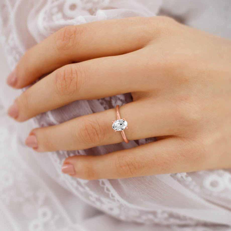 Oval Solitaire Lab Grown Diamond Engagement Ring