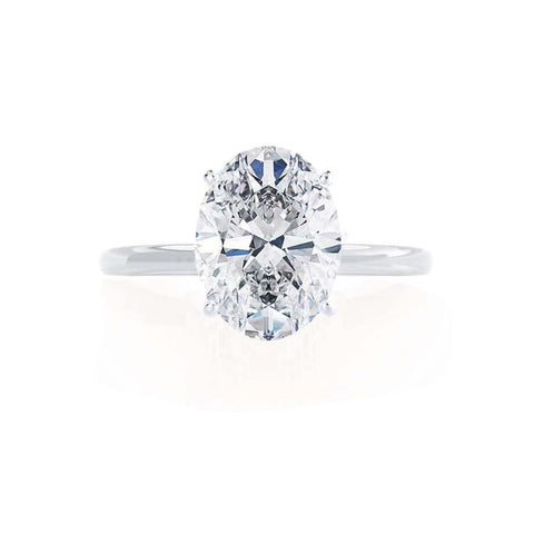 1.50 CT Oval Shaped Moissanite Solitaire Engagement Ring 4