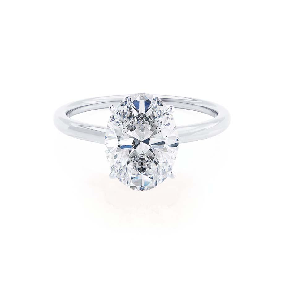 1.50 CT Oval Shaped Moissanite Solitaire Engagement Ring 5