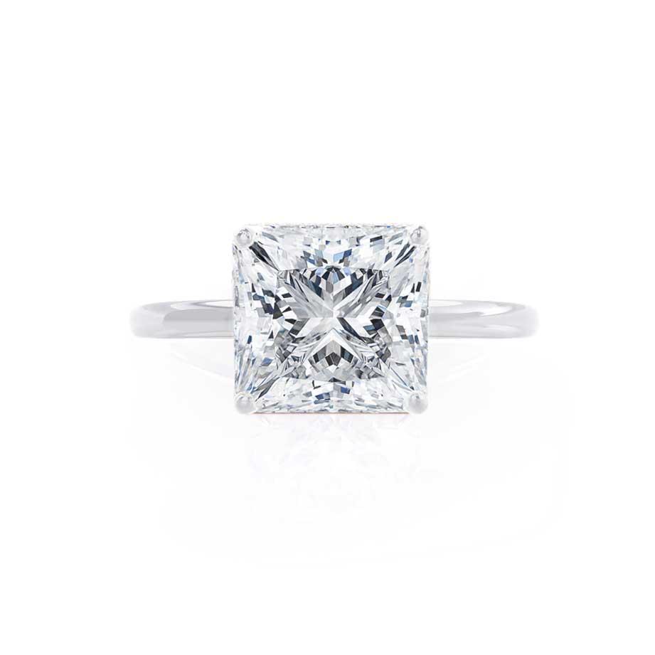 1.50 CT Princess Shaped Moissanite Solitaire Engagement Ring 5