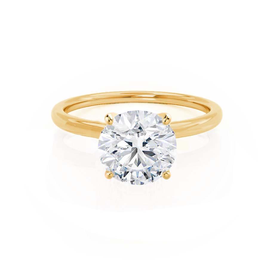 Round Solitaire Lab Grown Diamond Engagement Ring