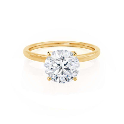 Round Solitaire Lab Grown Diamond Engagement Ring