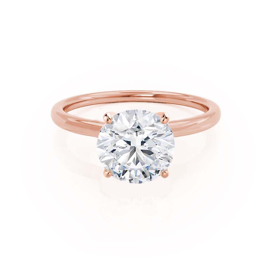 Round Solitaire Lab Grown Diamond Engagement Ring