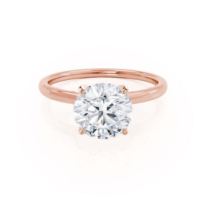 Round Solitaire Lab Grown Diamond Engagement Ring