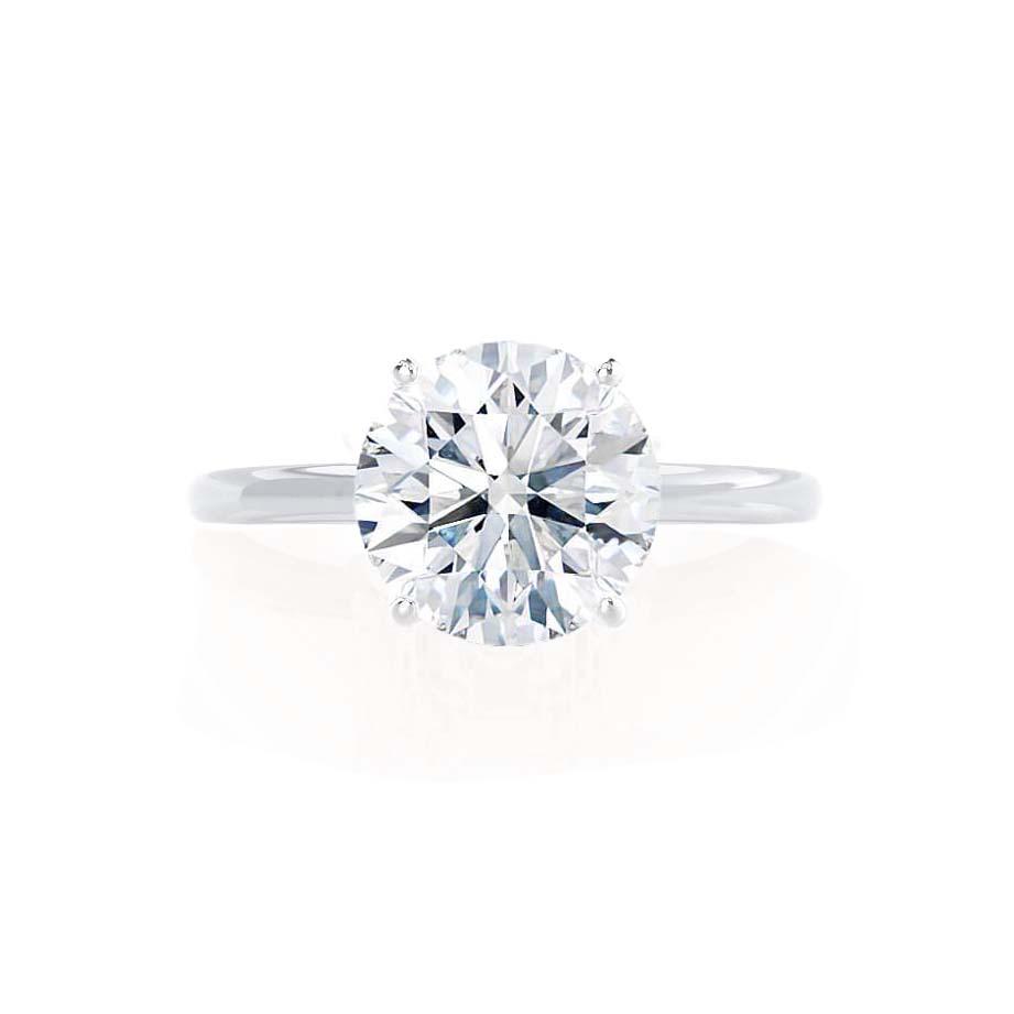 Round Solitaire Lab Grown Diamond Engagement Ring