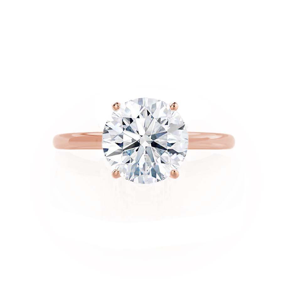 Round Solitaire Lab Grown Diamond Engagement Ring