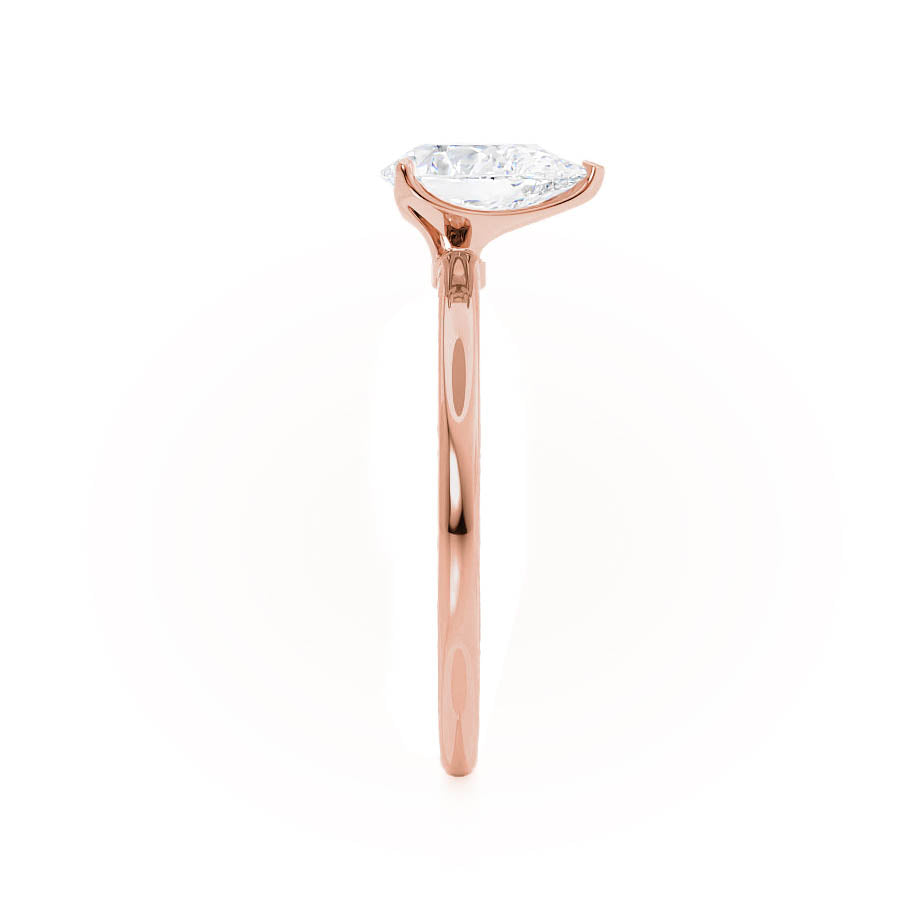Pear Solitaire Lab Grown Diamond Engagement Ring