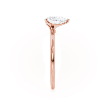 Pear Solitaire Lab Grown Diamond Engagement Ring