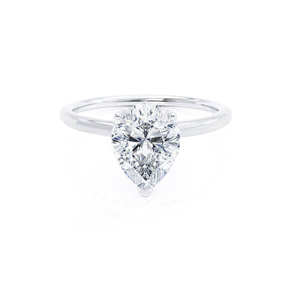 Pear Solitaire Lab Grown Diamond Engagement Ring