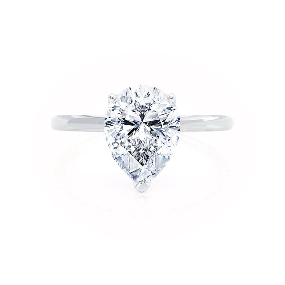 Pear Solitaire Lab Grown Diamond Engagement Ring