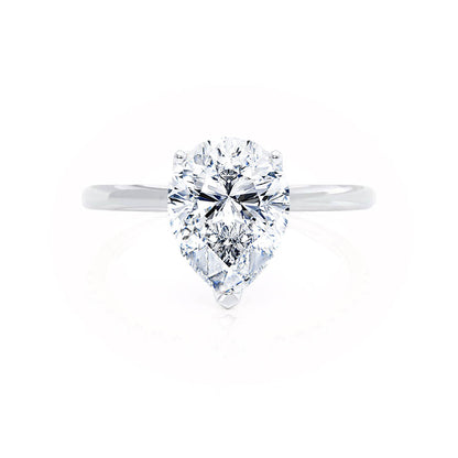 Pear Solitaire Lab Grown Diamond Engagement Ring