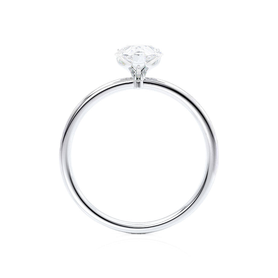 Pear Solitaire Lab Grown Diamond Engagement Ring