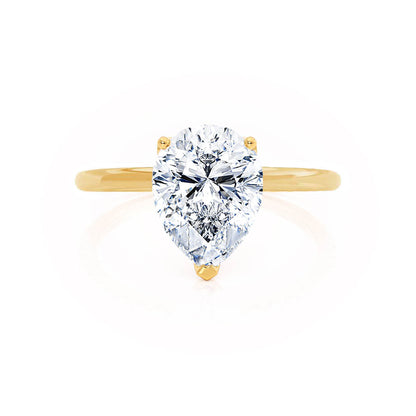 Pear Solitaire Lab Grown Diamond Engagement Ring