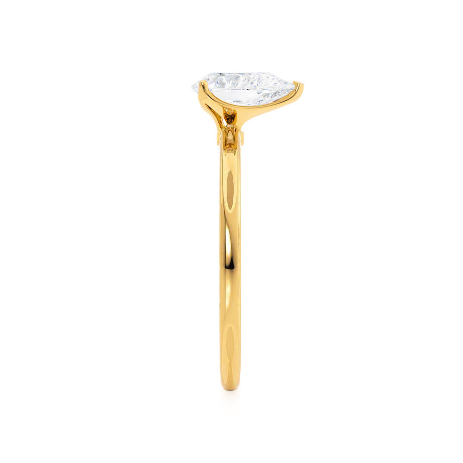 Pear Solitaire Lab Grown Diamond Engagement Ring