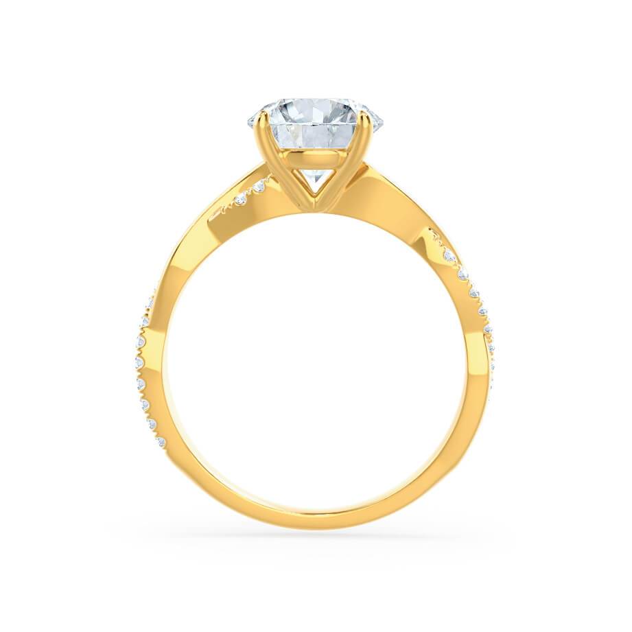 Oval Twisted Pave Lab Grown Diamond Engagement Ring