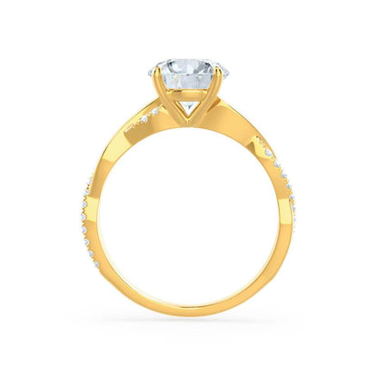 Oval Twisted Pave Lab Grown Diamond Engagement Ring