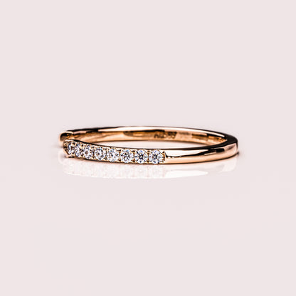 0.18 TCW Round Open Shank Lab Grown Diamond Wedding Band