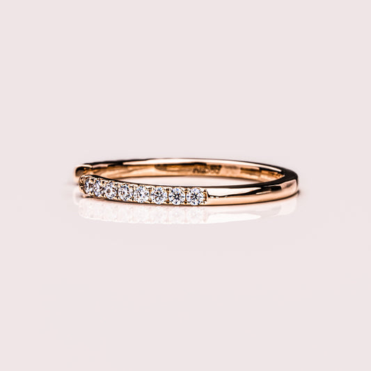 0.18 TCW Round Open Shank Lab Grown Diamond Wedding Band