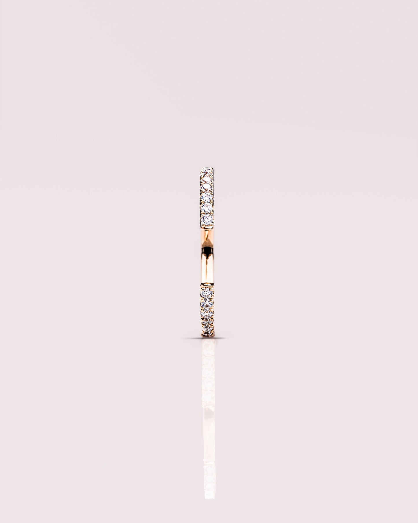 0.18 TCW Round Open Shank Lab Grown Diamond Wedding Band