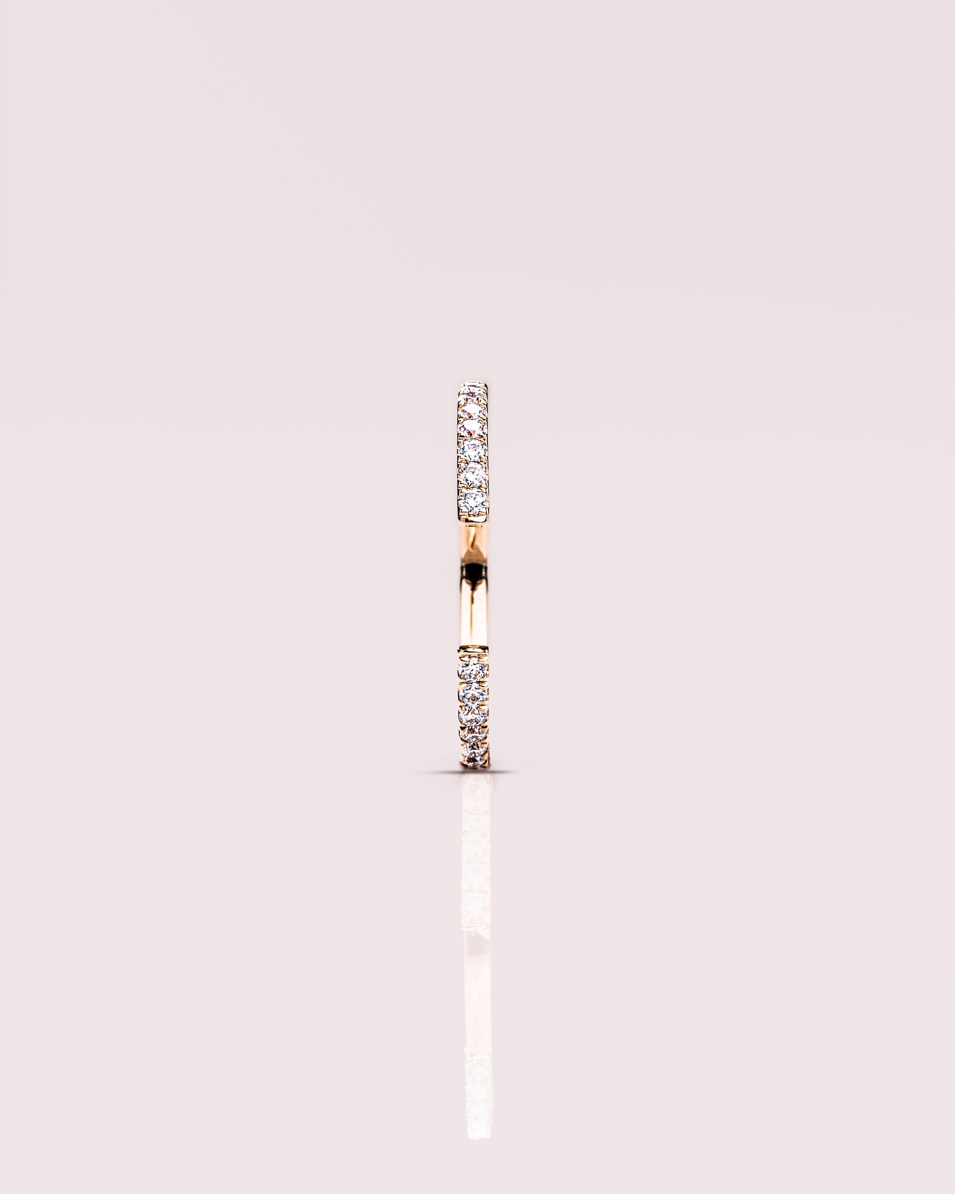 0.18 TCW Round Open Shank Lab Grown Diamond Wedding Band