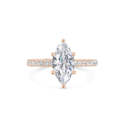 2 CT Marquise Solitaire CVD F/VS1 Diamond Engagement Ring 9
