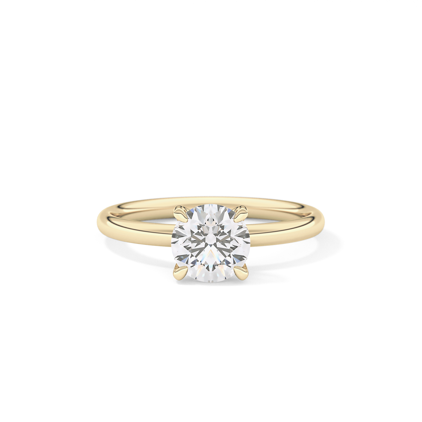 Round Solitaire Lab Grown Diamond Engagement Ring