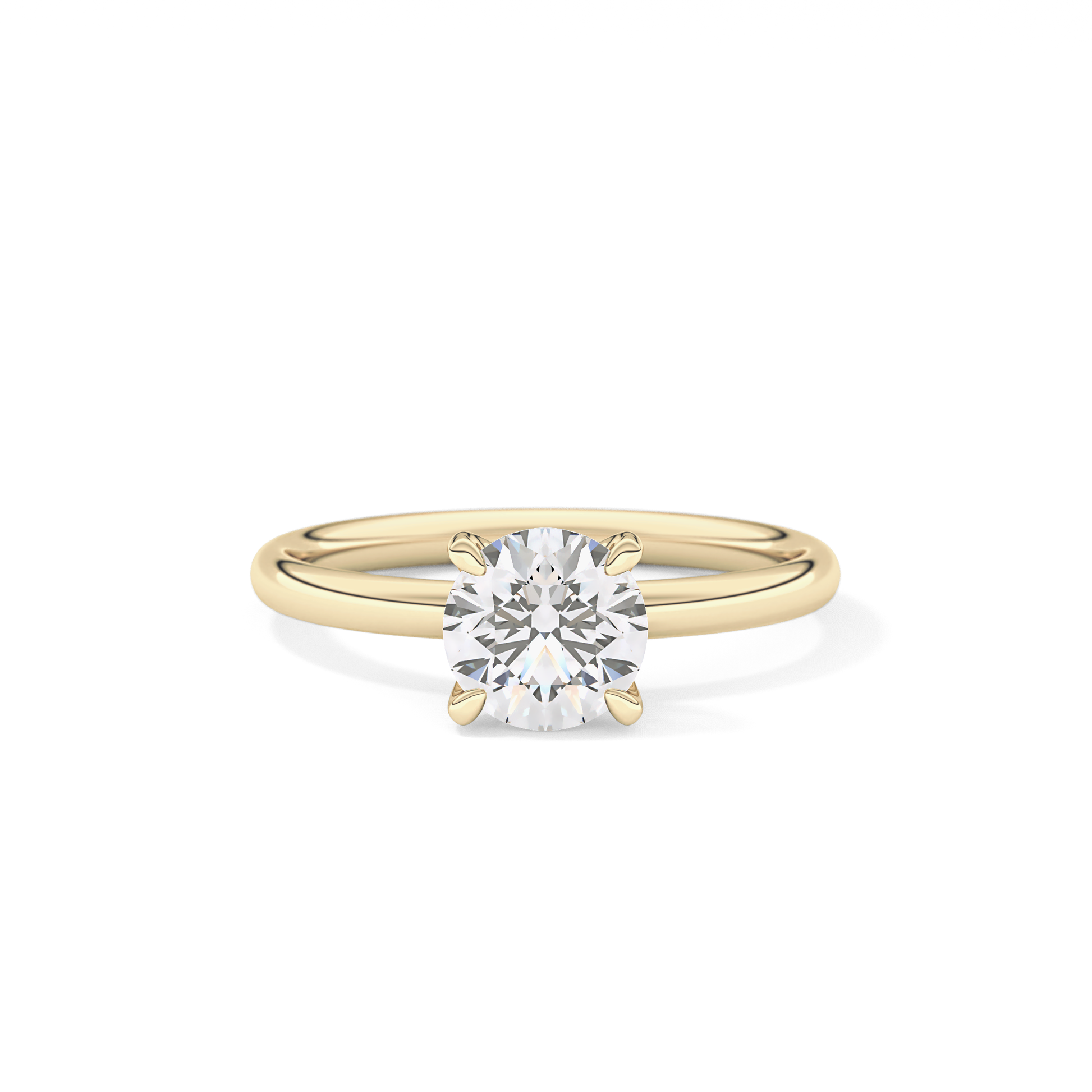 Round Solitaire Lab Grown Diamond Engagement Ring