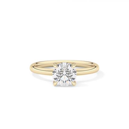 Round Solitaire Lab Grown Diamond Engagement Ring