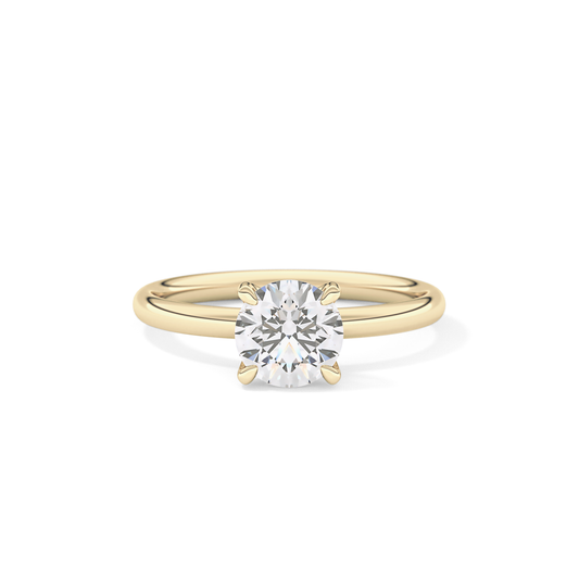 Round Solitaire Lab Grown Diamond Engagement Ring