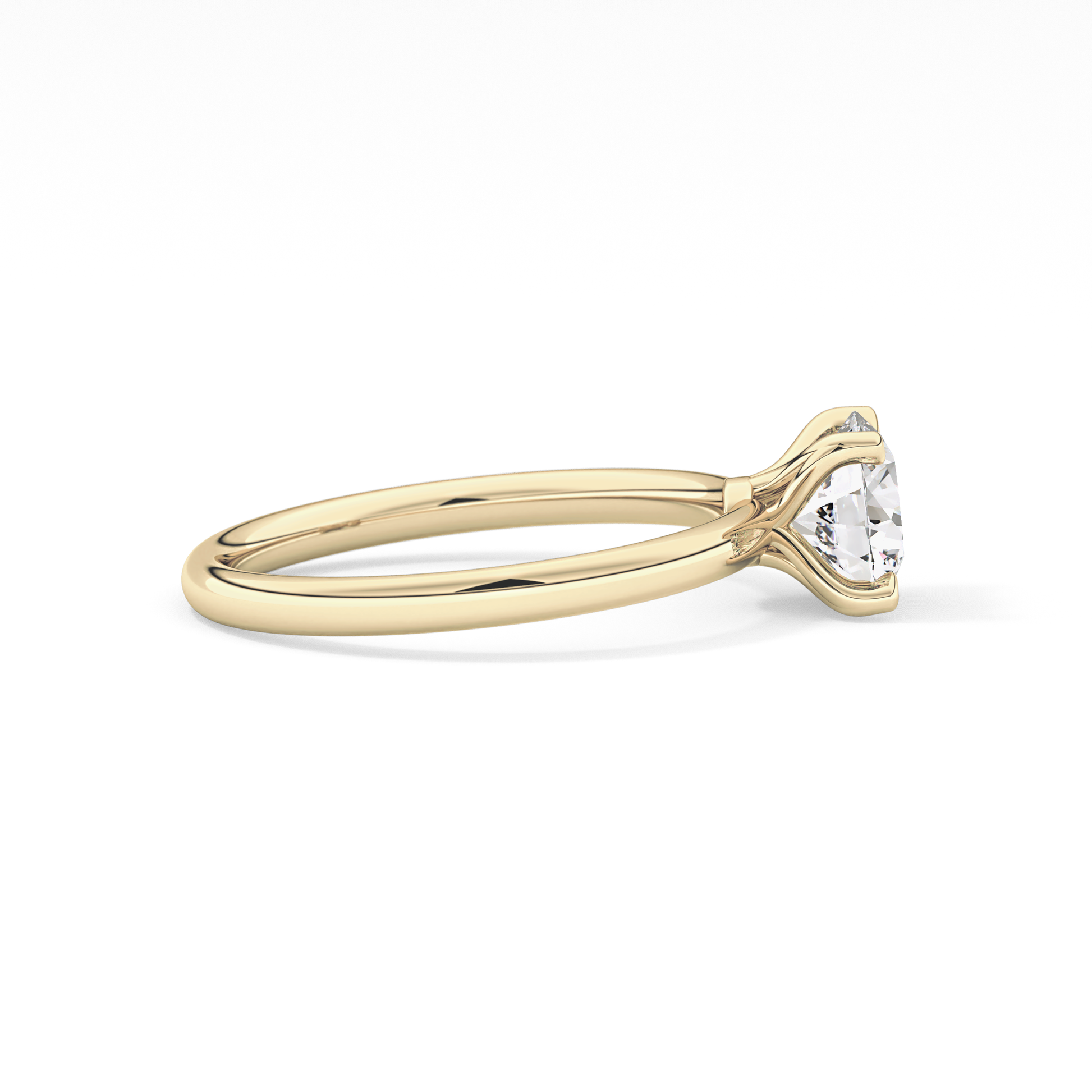 Round Solitaire Lab Grown Diamond Engagement Ring