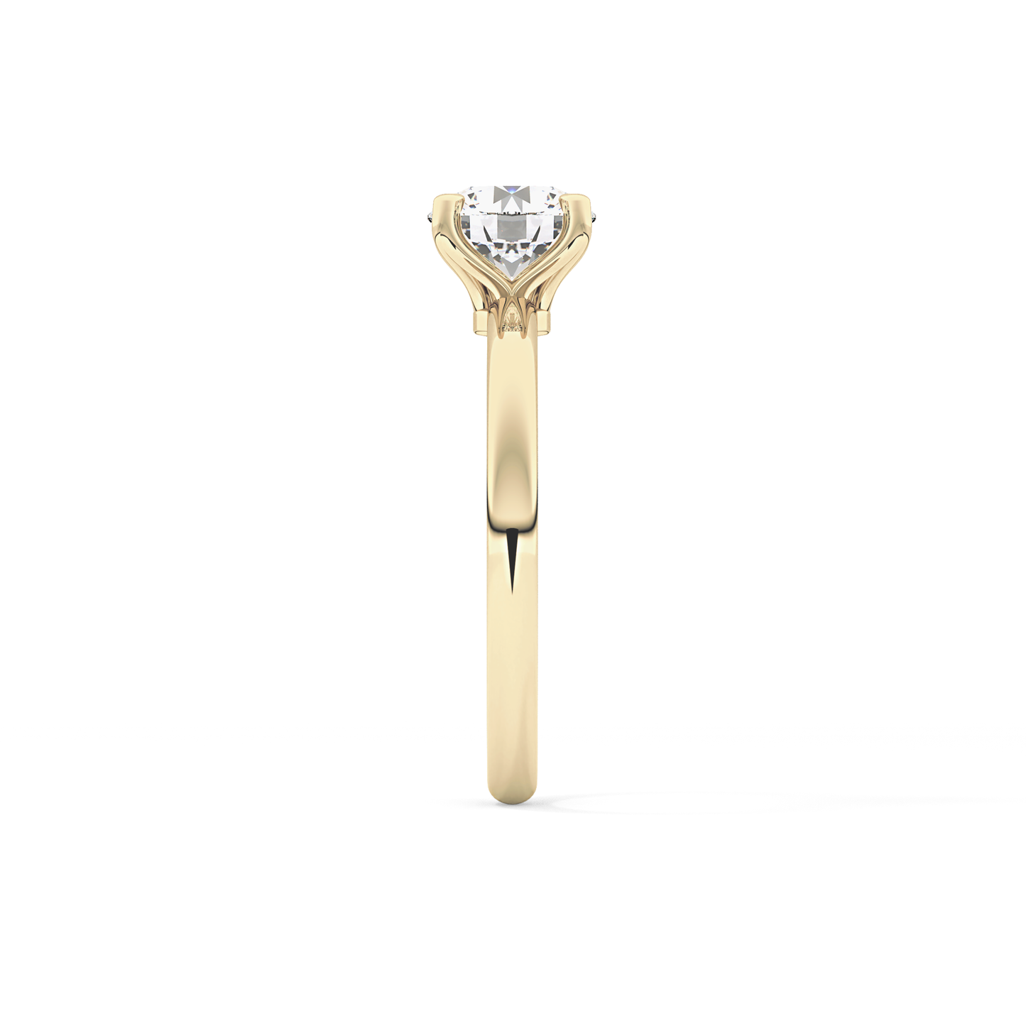 Round Solitaire Lab Grown Diamond Engagement Ring