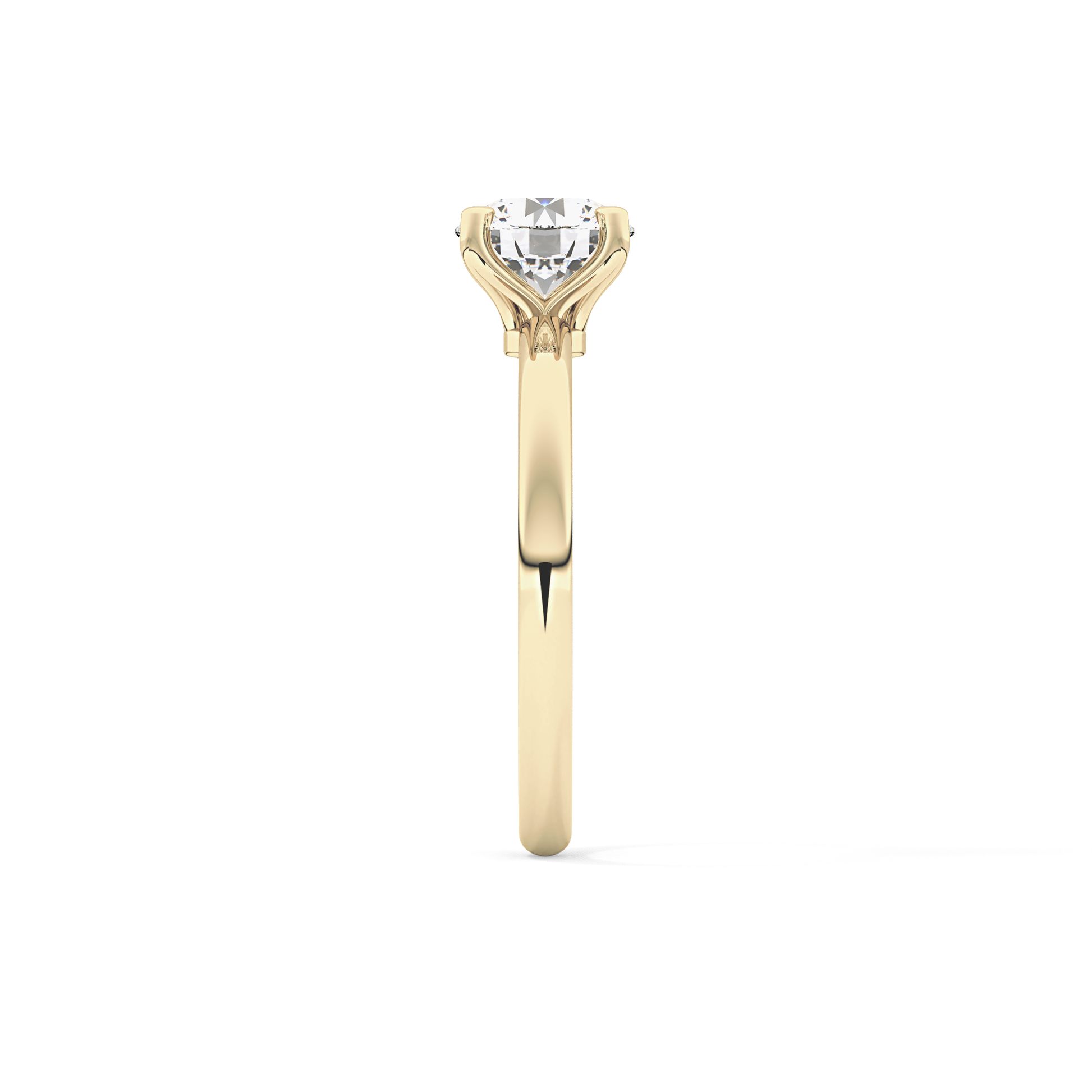 Round Solitaire Lab Grown Diamond Engagement Ring