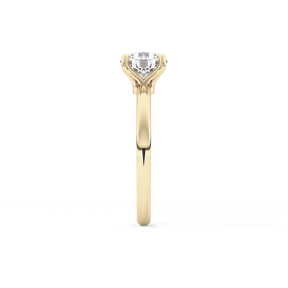 Round Solitaire Lab Grown Diamond Engagement Ring