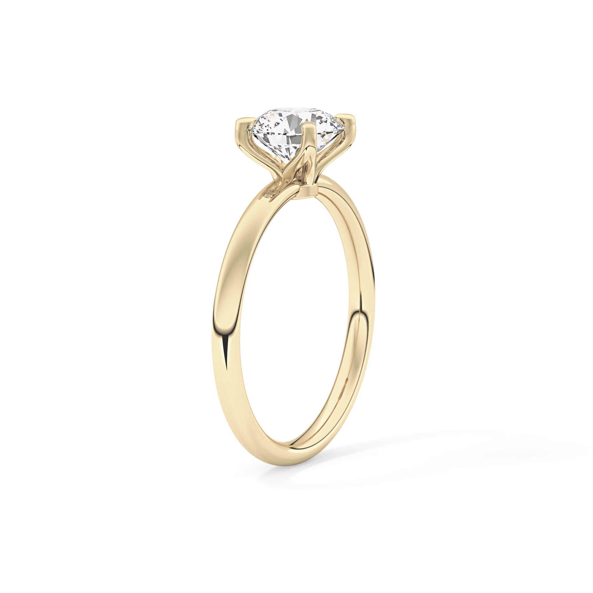 Round Solitaire Lab Grown Diamond Engagement Ring