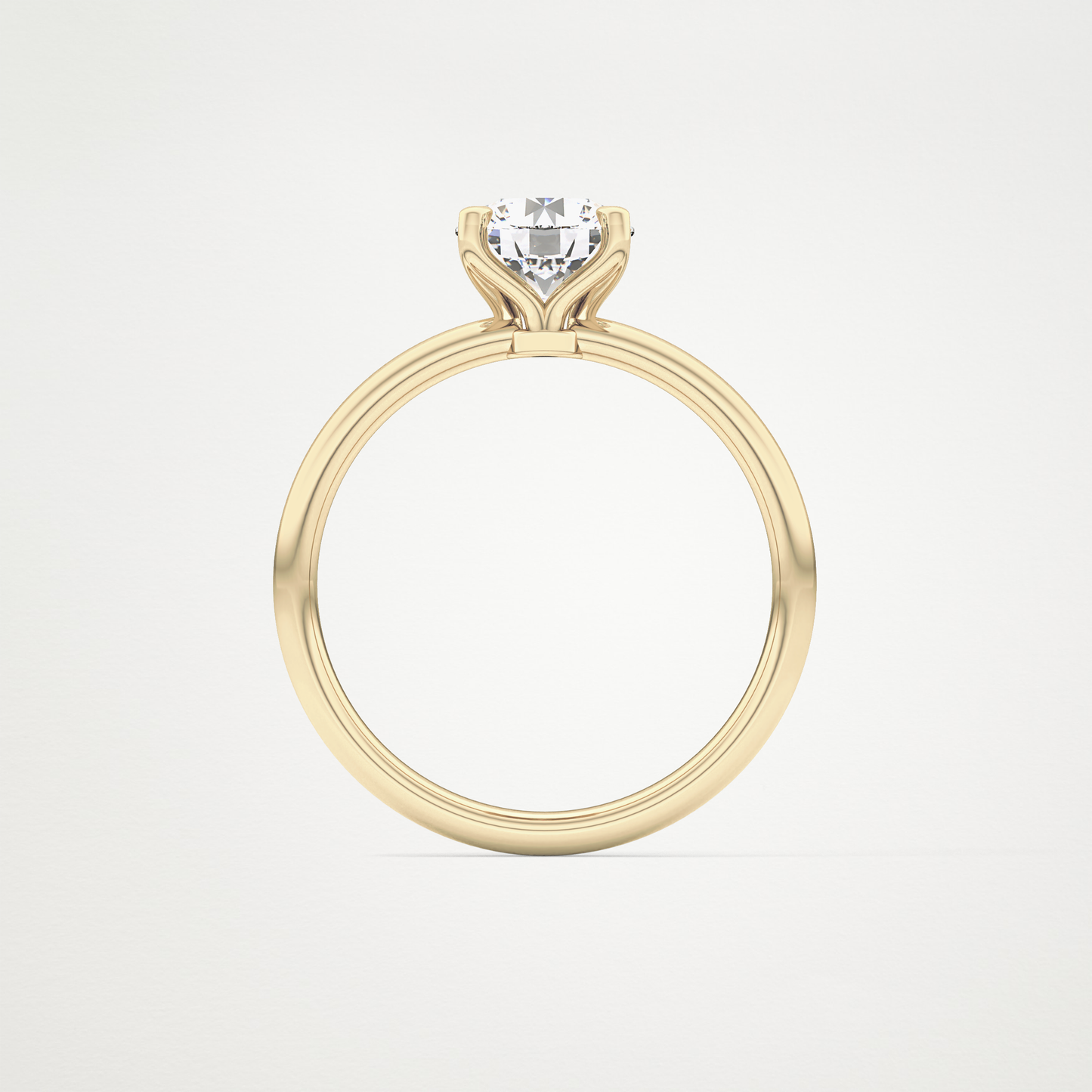 Round Solitaire Lab Grown Diamond Engagement Ring