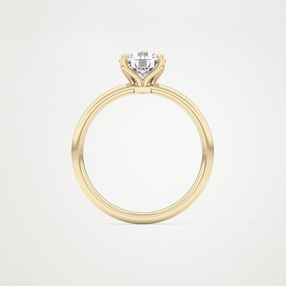 Round Solitaire Lab Grown Diamond Engagement Ring