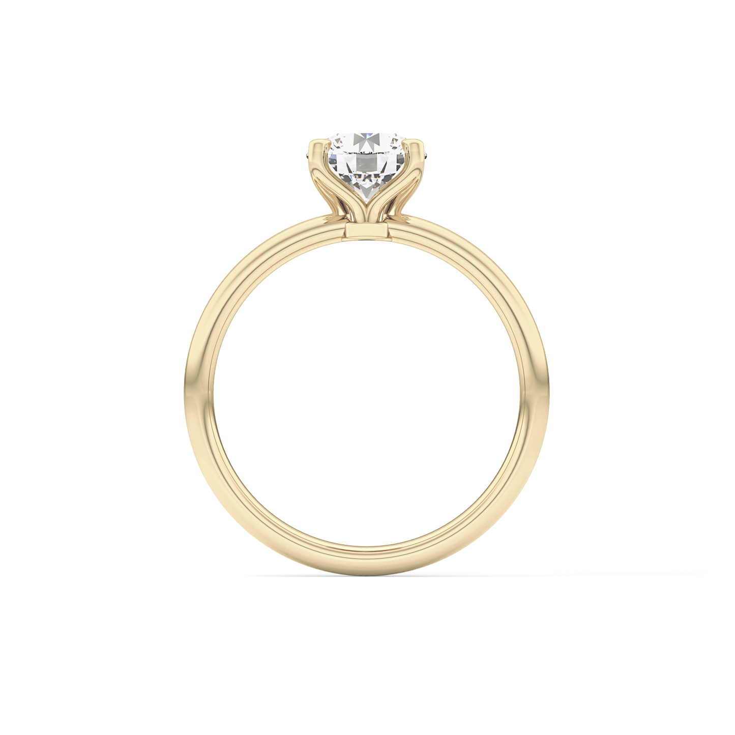 Round Solitaire Lab Grown Diamond Engagement Ring