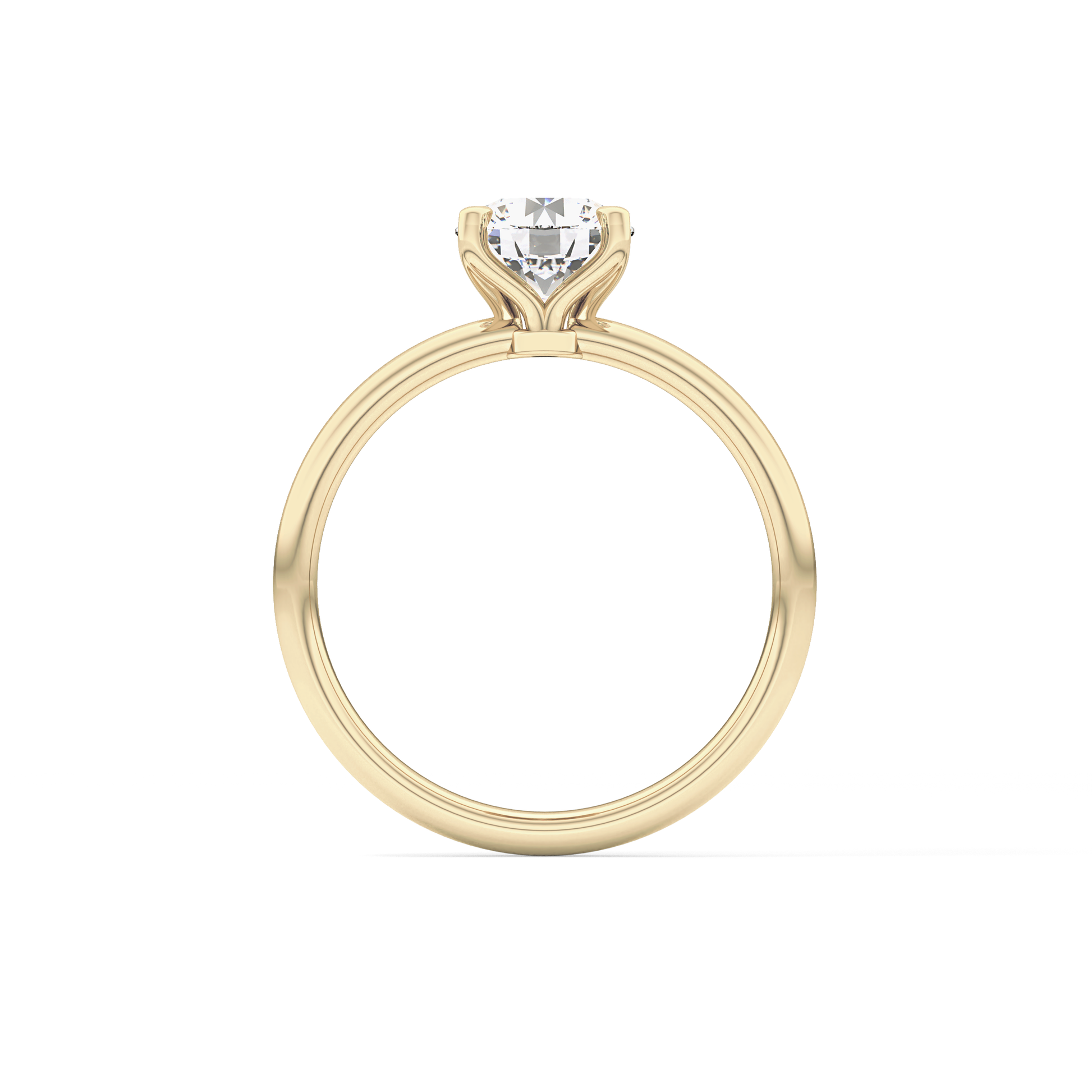 Round Solitaire Lab Grown Diamond Engagement Ring