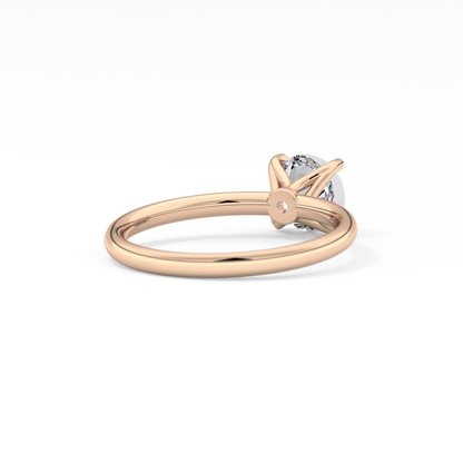 Round Solitaire Lab Grown Diamond Engagement Ring