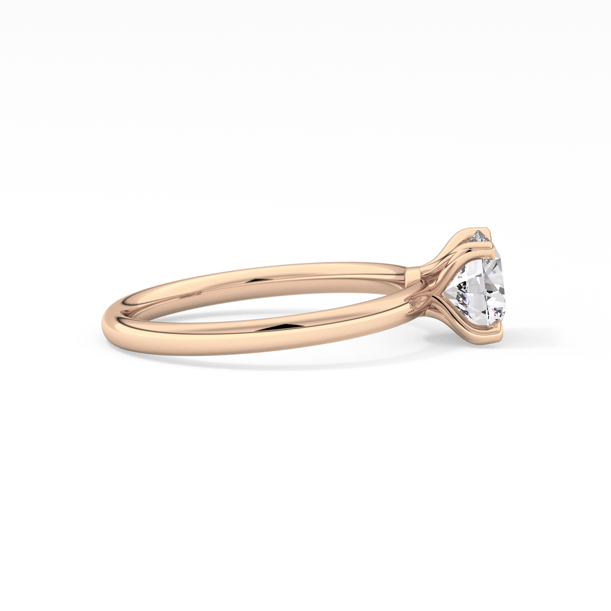 Round Solitaire Lab Grown Diamond Engagement Ring